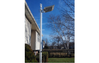 High End Solar Motion Light used on our 20 foot Telescopic Flag Pole.