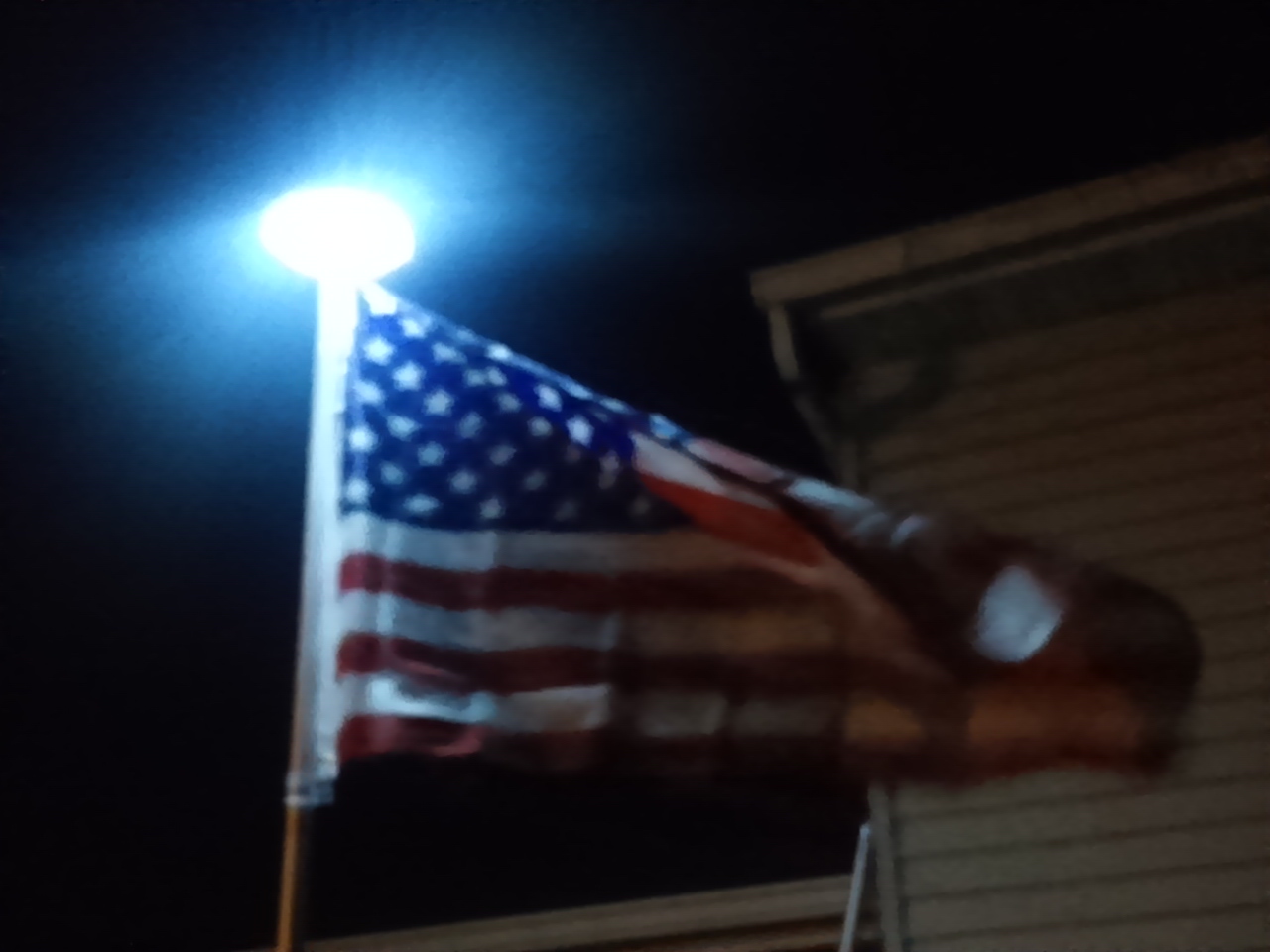 Double Row Solar Flagpole Top Light - Illuminating Flag - PolePalUSA
