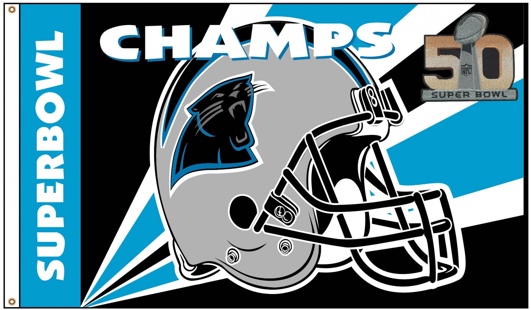 Carolina Panthers Super Bowl Flag