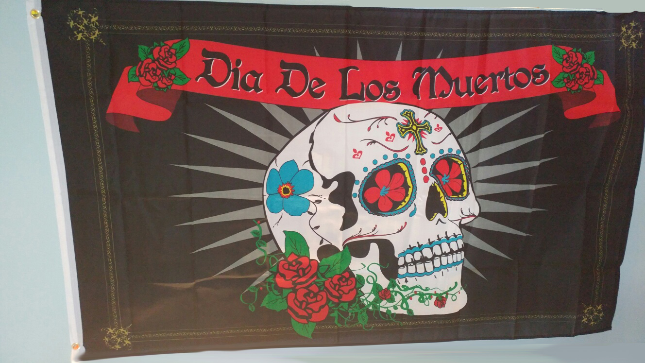 Dia De Los Muertos Flag