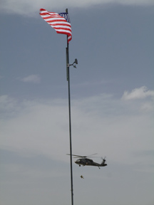 PolePal solar flagpole light Military flag